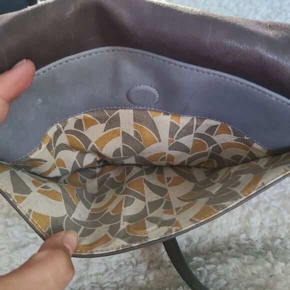 Nancybird Gray Genuine Leather Crossbody Saddlebag - Picture 8 of 10